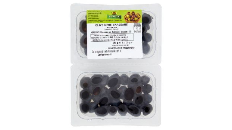 Sades Olive Olive Nere Baresane Dolci 2 x 125 g