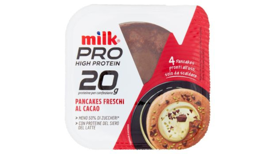 Milk Pro High Protein 20g Pancakes Freschi al Cacao 4 x 40 g