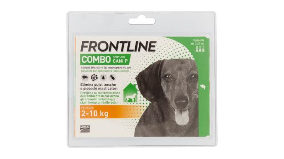 Frontline Combo Spot-On Cani P per Cani 2-10 kg 3 x 0,67 ml