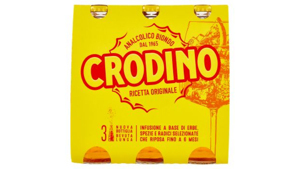 Crodino Analcolico Biondo 3 x 17,5 cl