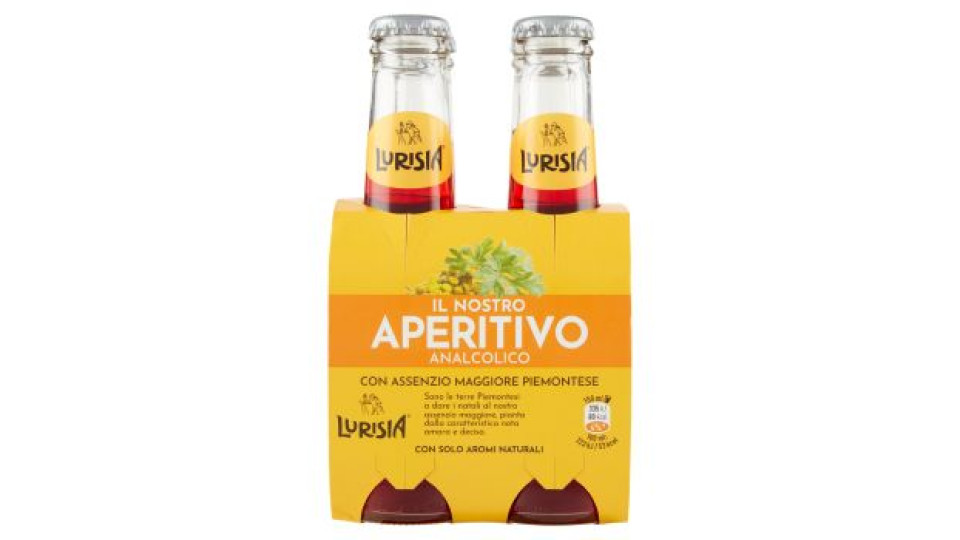 Lurisia il Nostro Aperitivo Analcolico con Assenzio Maggiore Piemontese 4 x 150 ml