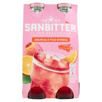 Sanbittèr, Arancia e Fico d'India, Aperitivo Analcolico - 4 x 200ml