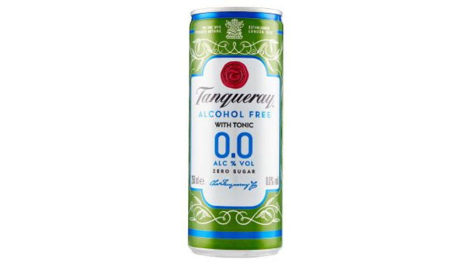 Tanqueray Alcohol Free With Tonic 0.0% Zero Sugar 250 ml
