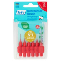 TePe Scovolino Originale Rosso - Misura ISO 2 (Filo 0,5 Mm) - Blister 6 Pz