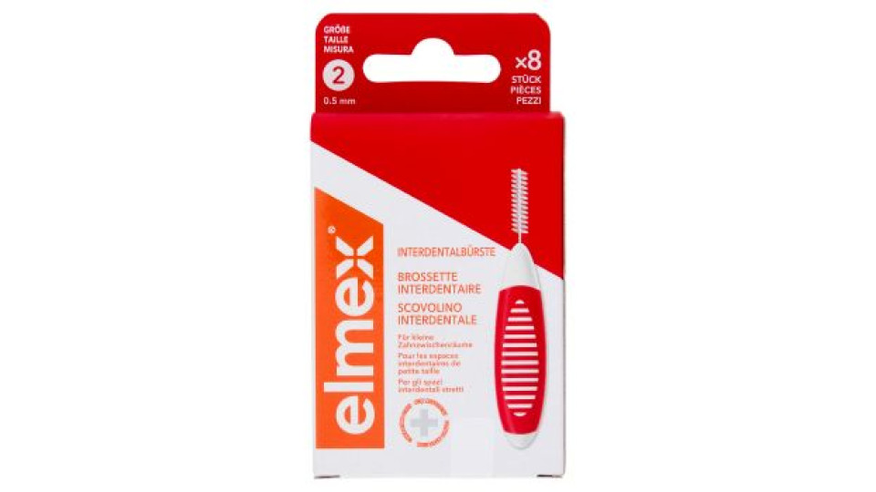 elmex scovolino Interdentale pulizia efficace 0,5mm, 8 pezzi