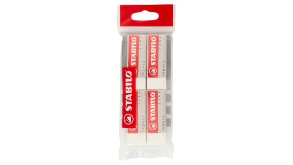STABILO Legacy 1186 gomme bianche - Ecopack da 4 pz.