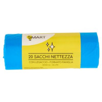 Smart Sacchi nettezza con legaccio formato famiglia 50x60 cm 30 litri 20 pz