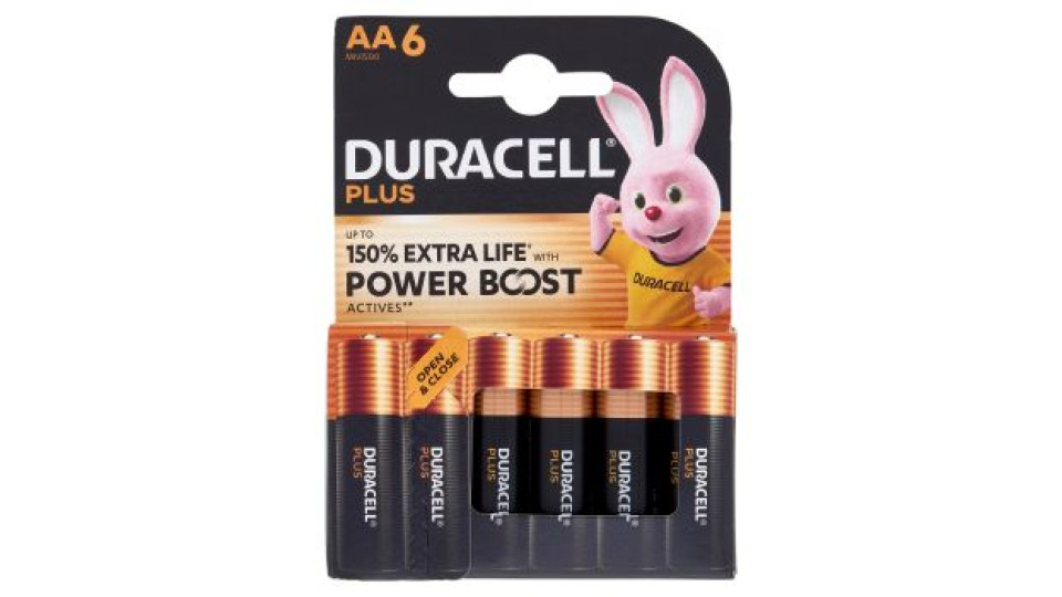 Duracell pile plus stilo 6 pezzi