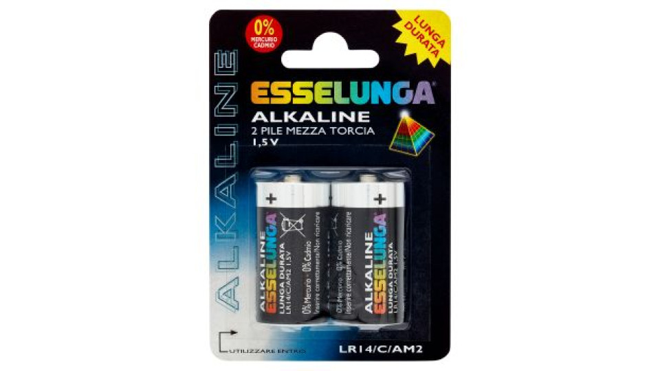 Esselunga Alkaline pile mezza torcia 1,5 V 2 pz