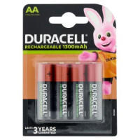 Duracell Rechargeable AA 1300mAh Batterie Stilo Ricaricabili confezione da 4