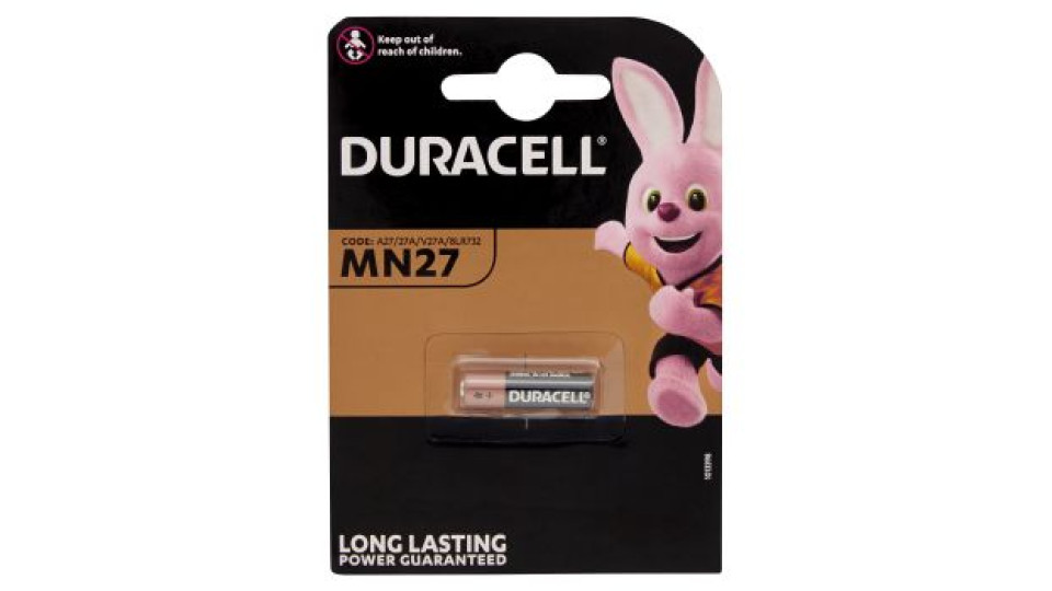 Duracell MN27 Batteria Alcalina Specialistica 12V confezione da 1 A27 27A V27A 8LR732