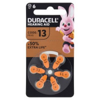 Duracell Hearing Aid Batteries 13 PR48 1.45V Arancio 6 pz