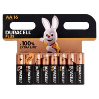 Duracell Plus AA Batterie Stilo Alcaline confezione da 16 1.5V LR06 MX1500 Pile Duracell