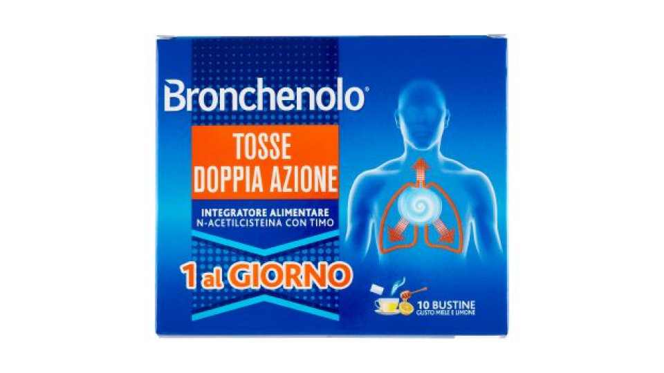 Bronchenolo Tosse Doppia Azione Integratore Alimentare N-Acetilcisteina con Timo 10 x 3 g