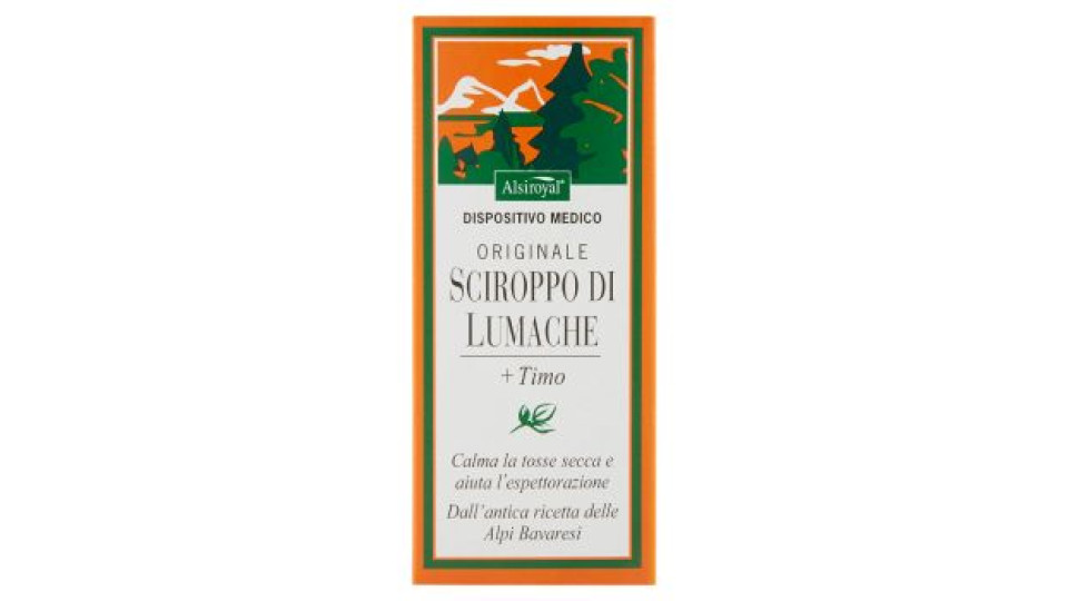 Alsiroyal Originale Sciroppo di Lumache + Timo 150 ml