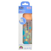 Chicco Perfect easy Colors Biberon Bimbo 4 M+ Veloce 330 ml Arancio