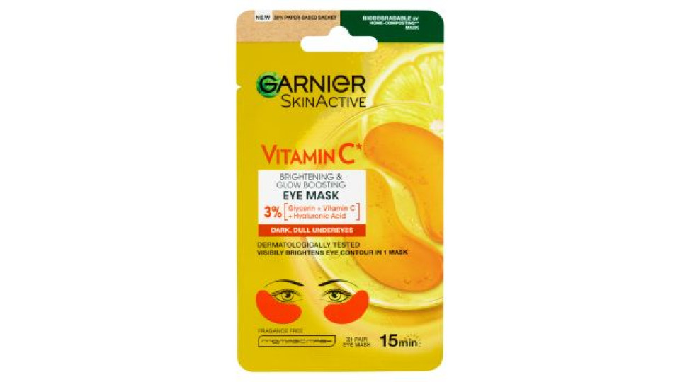 Garnier SkinActive Vitamin C* Maschera in Tessuto Occhi Illuminante 5 g