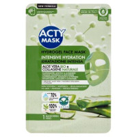 Acty Mask Hydrogel Face Mask Idratazione Intensa Aloe Vera Bio e Collagene Naturale 1 pz