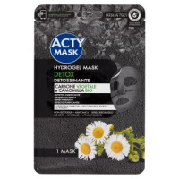Acty Mask Hydrogel Mask Detox Detossinante Carbone Vegetale e Camomilla Bio 1 pz