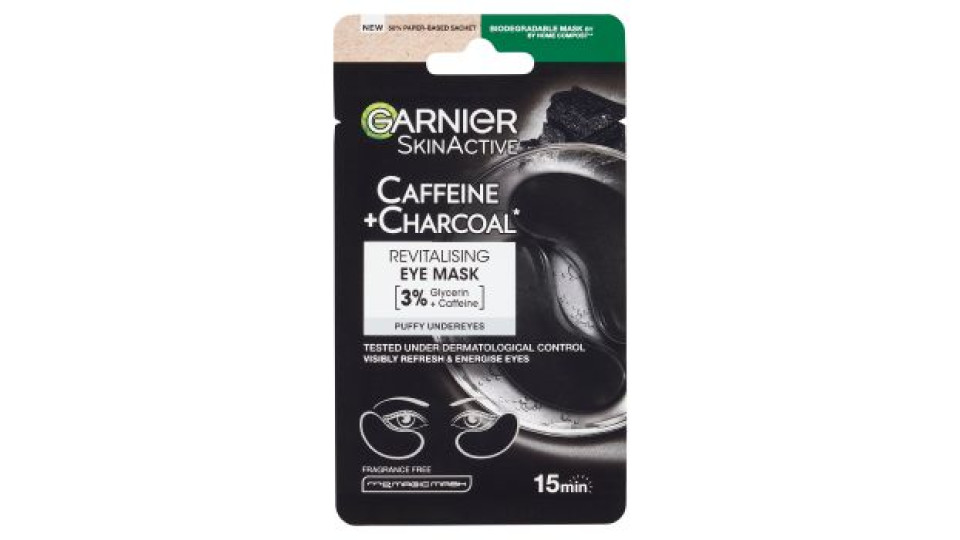 Garnier SkinActive Maschera in Tessuto Occhi Rivitalizzante con Caffeina 5 g