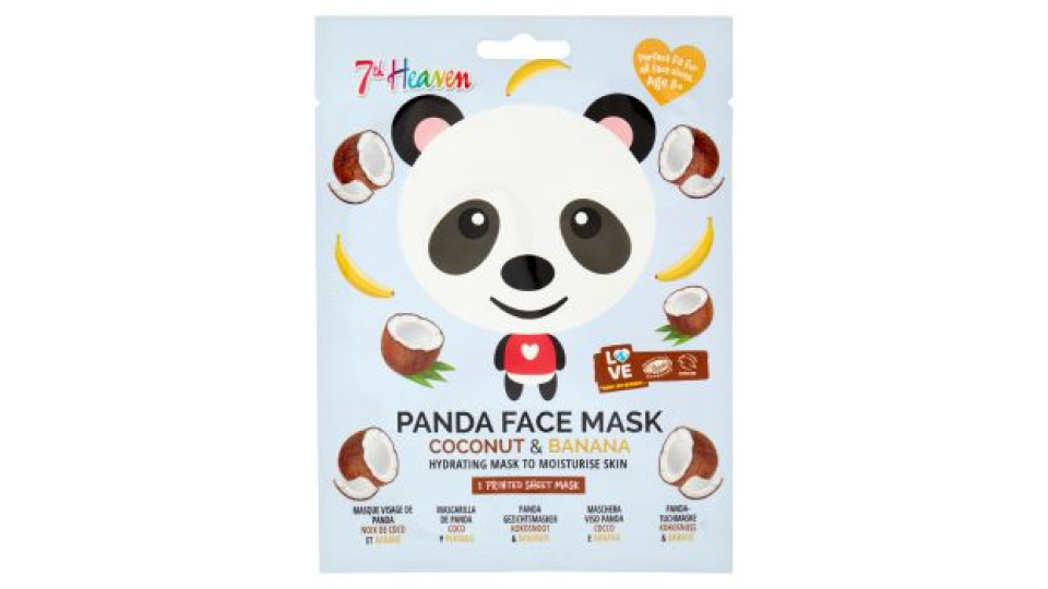 7th Heaven Maschera Viso Panda Cocco e Banana 1 pz