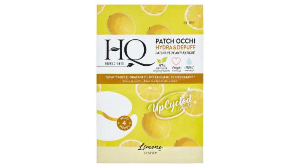 HQ Ingredients Patch Occhi Hydra & Depuff Limone 4 pz