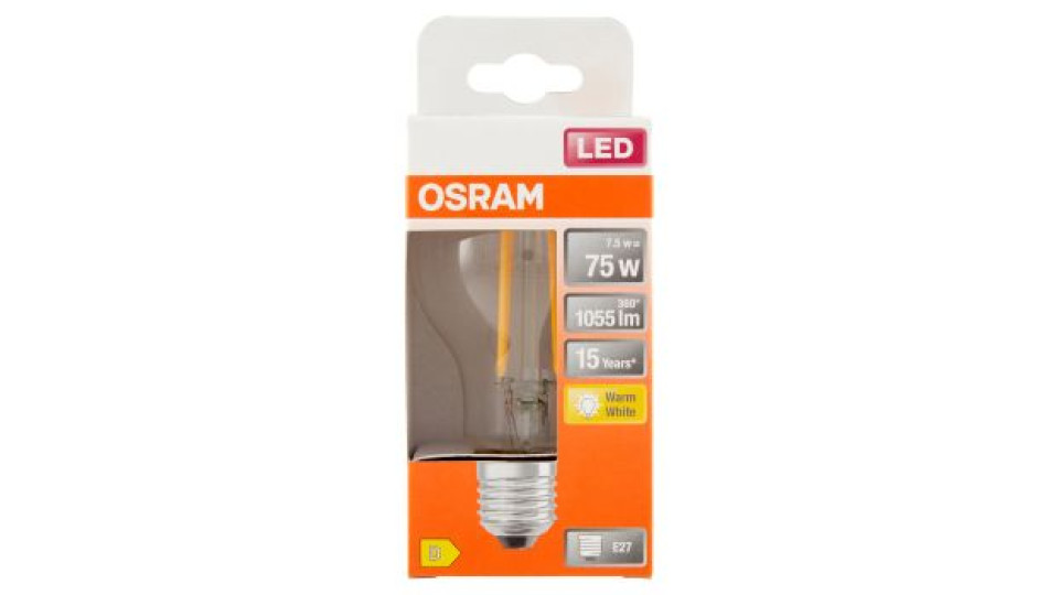 Osram Led Star Classic A 75 Warm White 7.5 W E27