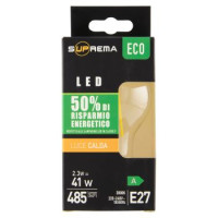 Suprema Eco Led 2.3w 41w Luce Calda 3000K 485 lumen (360°) E27