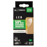 Suprema Eco Led 2.3w 41w Luce Naturale 4000K 485 lumen (360°) E27