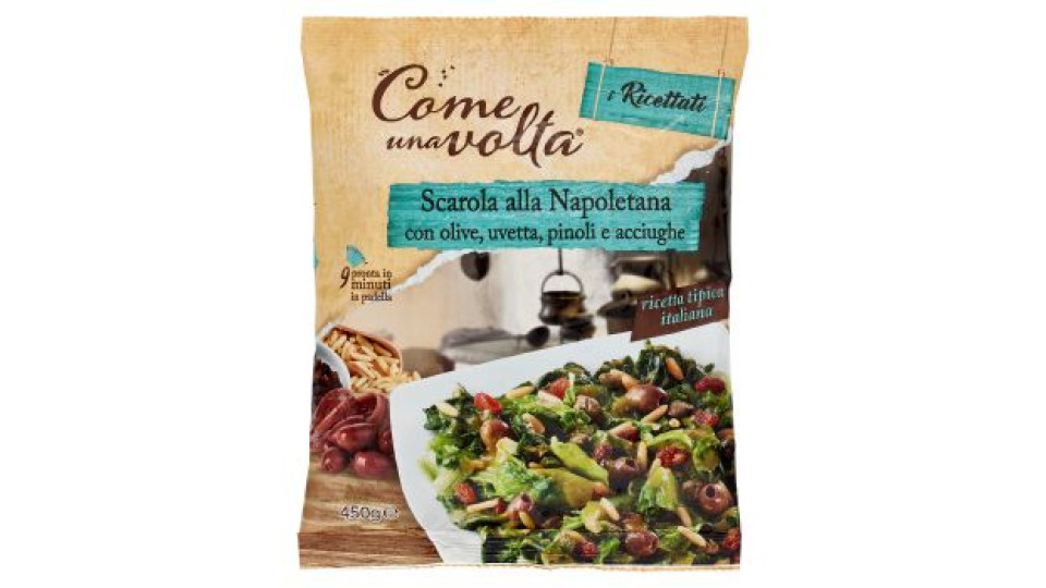 Come una volta i Ricettati Scarola alla Napoletana con olive, uvetta, pinoli e acciughe 450 g