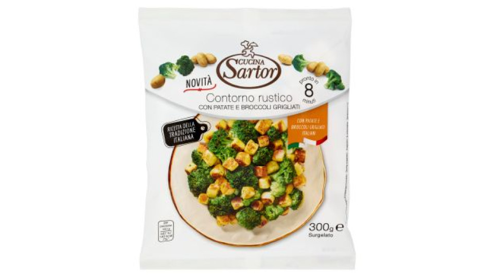 Cucina Sartor Contorno rustico con Patate e Broccoli Grigliati Surgelato 300 g