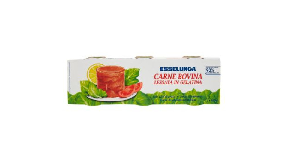 Esselunga Carne bovina lessata in gelatina 3 x 140 g