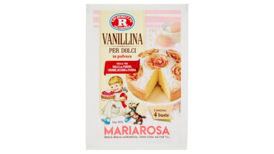 Mariarosa Vanillina per Dolci in polvere 4 x 0,5 g