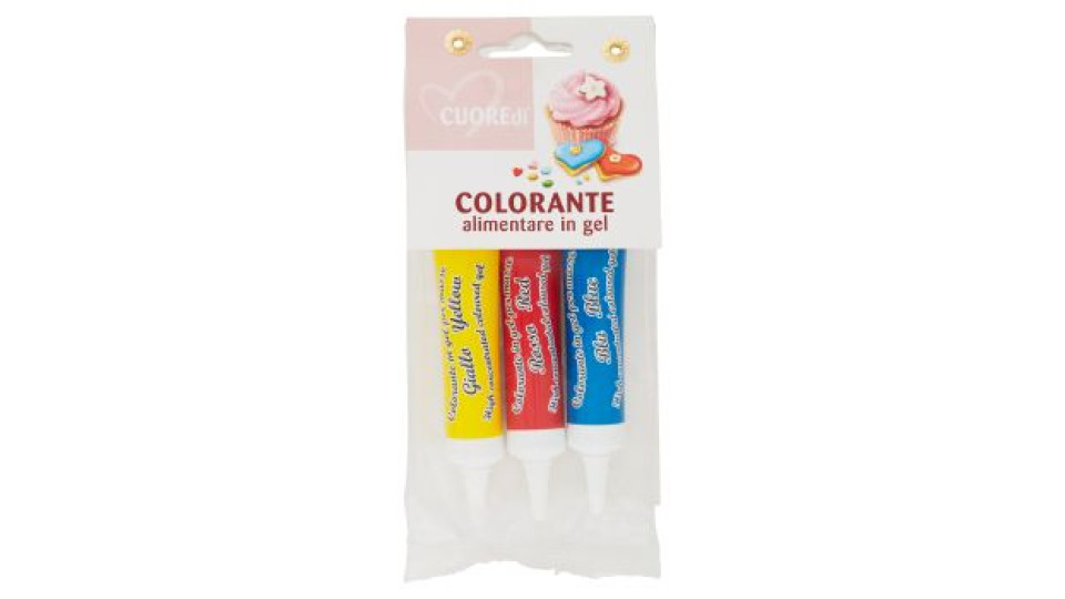 Cuore di Colorante alimentare in gel 3 x 20 g