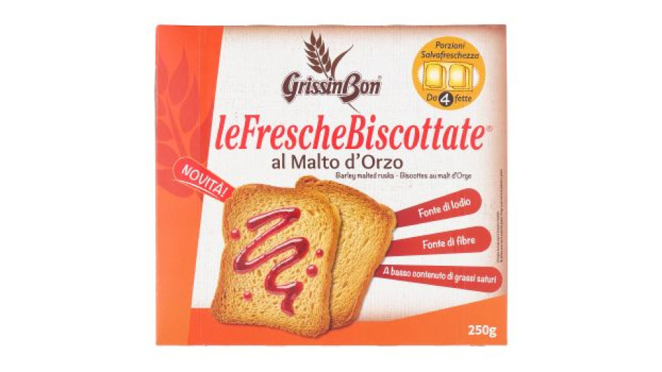 GrissinBon leFrescheBiscottate al Malto d'Orzo 250 g