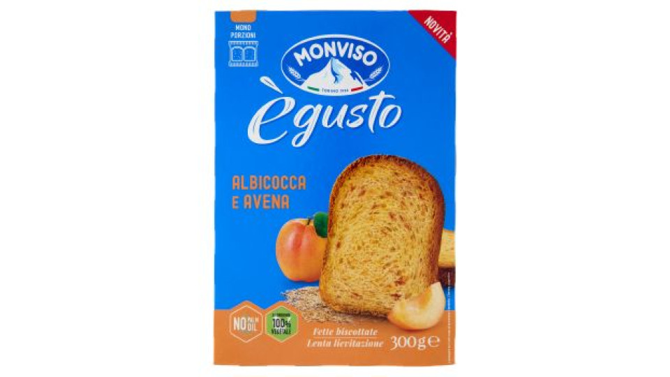 Monviso ègusto Fette Biscottate Albicocca e Avena 300 g