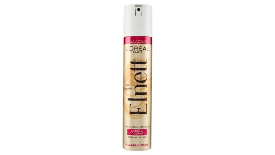 L'Oreal Paris Elnett Lacca per capelli colorati + filtro UV, fissa senza appesantire, 200 ml