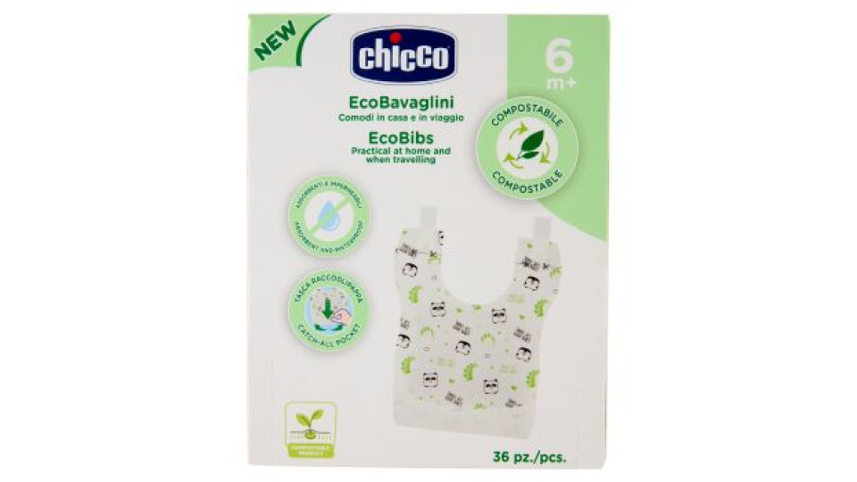 Chicco EcoBavaglini 6m+ 36 pz