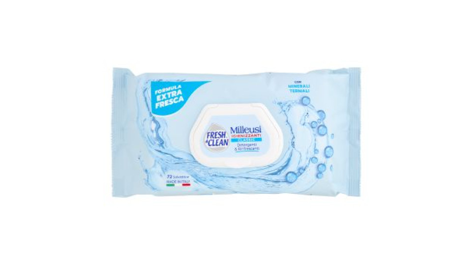 Fresh & Clean Salviettine Milleusi Igienizzanti Classic 72 pz