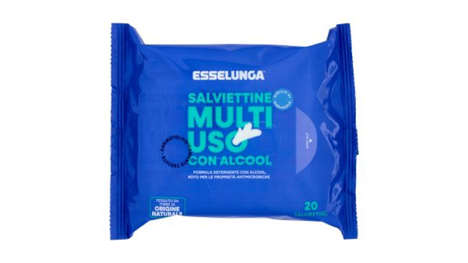 Esselunga Salviettine multiuso con alcool 20 pz