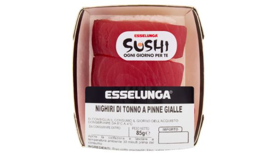 Esselunga Sushi Nighiri di tonno a pinne gialle 85 g