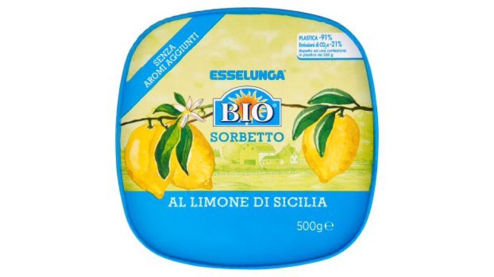 Esselunga Bio Sorbetto al limone di Sicilia 500 g