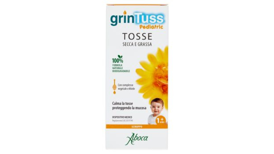 Aboca grinTuss Pediatric Tosse Secca e Grassa Sciroppo 180 g