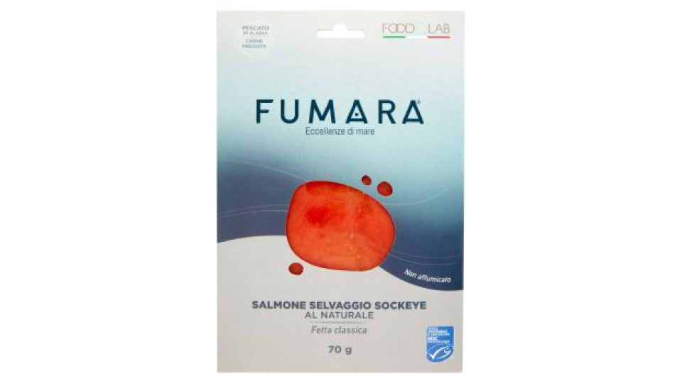 Fumara Salmone Selvaggio Sockeye al Naturale Fetta classica 70 g