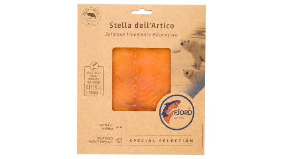 Fjord Stella dell'Artico Salmone Finemente Affumicato 0,080 kg