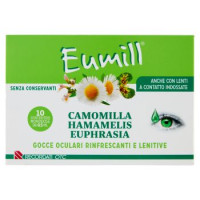 Eumill Camomilla Hamamelis Euphrasia Gocce Oculari Rinfrescanti Lenitive Monodose 10 x 0,5 ml