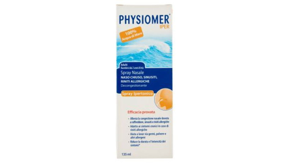 Physiomer Iper Spray Nasale Decongestionante Spray Ipertonico 135 ml