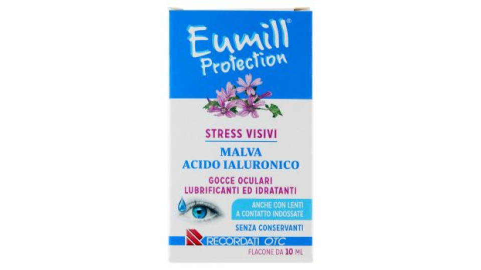 Eumill Protection Stress Visivi Gocce Oculari Lubrificanti ed Idratanti 10 ml