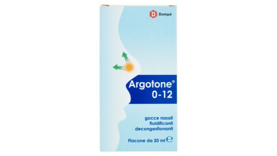 Dompé Argotone 0-12 gocce nasali fluidificanti decongestionanti 20 ml