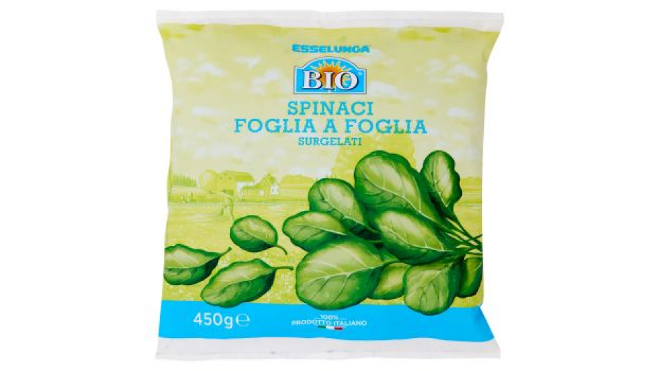 Esselunga Bio Spinaci foglia a foglia surgelati 450 g
